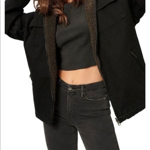 Good American Denim Sherpa Jacket